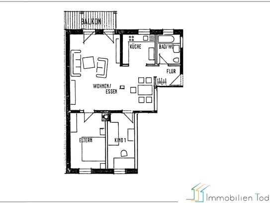 ++ 3-Raum-Wohnung mit Balkon und Pkw-Stellplatz ++