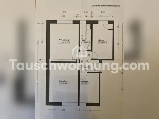 [TAUSCHWOHNUNG] 3.-Zi.Whg Sülz mit Garten gg. günstiger mit Garten o Balkon