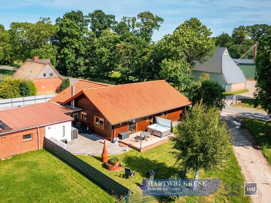 Niedrigenergiesparhaus im skandinavischen Stil