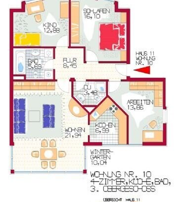 Kapitalanlage: 4 Zimmer Wohnung mit zwei Bädern