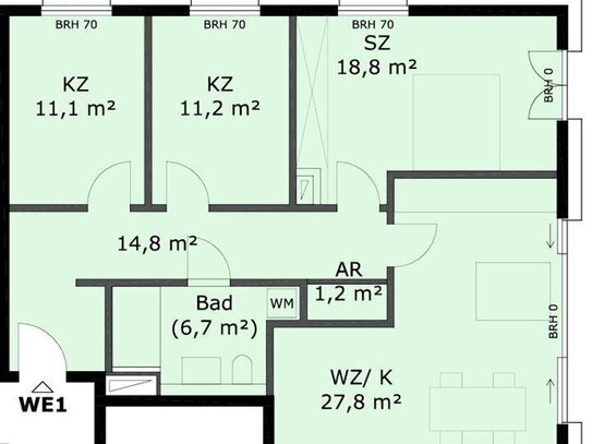 Moderne, neuwertige 4-Raum-Erdschosswohnung, 98 qm, mit großer Terrasse, in Borkheide zu vermieten