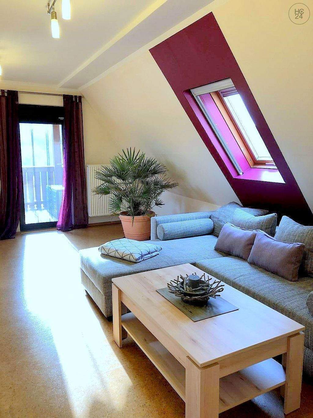                                                               Gem&uuml;tlich m&ouml;blierte 2,5-Zimmer-Wohnung mit 2 Balkonen u. Stellplatz in einem St&hellip;                                                       in Altdorf (Landshut)