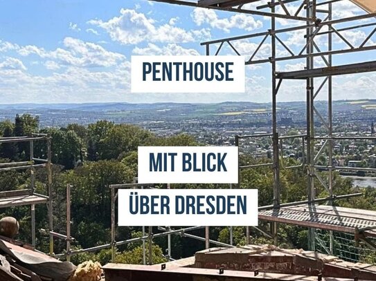 Penthouse der Extraklasse ü.2 Ebenen/ Erstbzg./Blick ü. Dresden! Individuell in Planung und Ausstattung mit privatem Li…