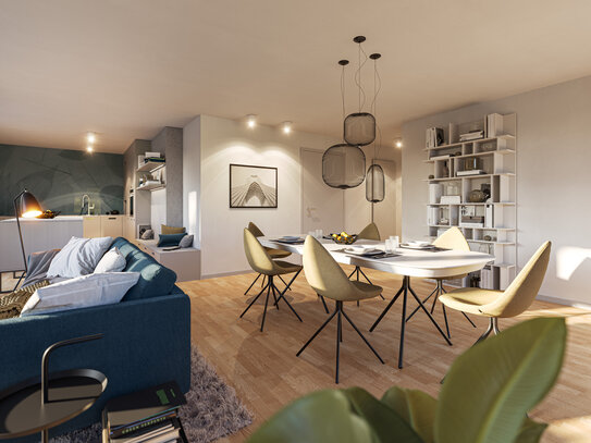 Unverbaubare Aussicht in den Park - 3,5 Zimmer Designwohnung