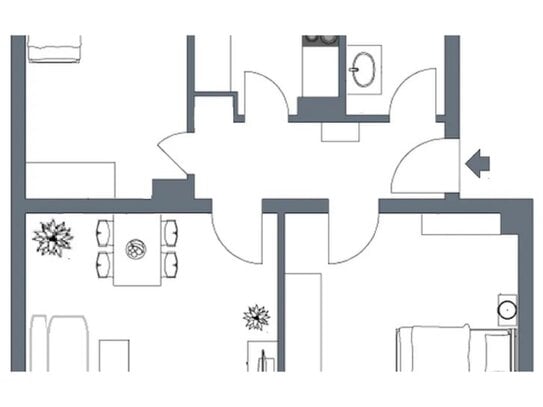 Die gemütliche 3-Zimmer-Wohnung liegt im Hochparterre