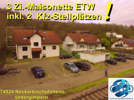 ***3 Zi.- Maisonette ETW*Balkon*2 Stellplätze*SEHR GEPFLEGT*SOFORTBEZUG***