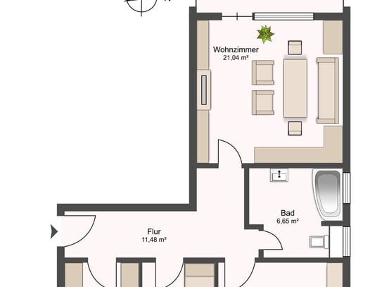 Schöne. Zentrumsnahe 3-Zimmer-Wohnung