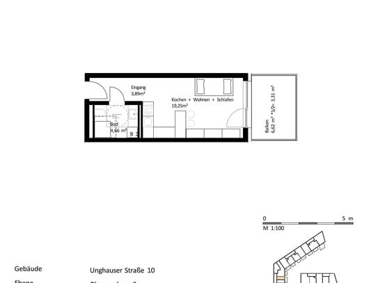 32m² 1-Zi.-Whg. mit Balkon im Zentrum von Burghausen zum Kauf: EH40-QNG: 5% AfA + 5% Sonder-AfA & 150.000 € KfW-Kredit