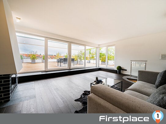 FIRSTPLACE - Luxus-Penthouse mit 300qm Dachterrasse im Zentrum von Ottobrunn