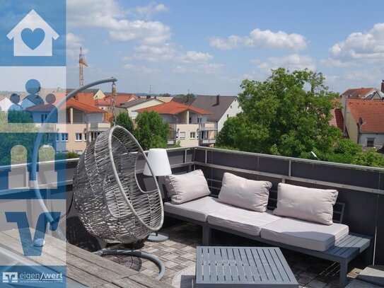 Exklusive 125m²-Dachterrassenwohnung mit Sauna und Einbauküche in zentraler Lage