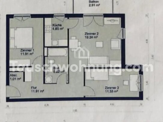 [TAUSCHWOHNUNG] Tauschwohnung: 3 Zimmer in Biesdorf