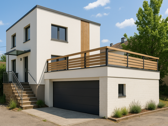 Entkerntes Reihenendhaus mit Garage, Tageslichtbad, 2 Terrassen, Balkon, 5 Zimmern und großem Keller