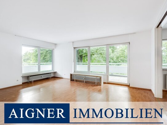 AIGNER - Traumhafte Wohnung mit großzügigem Balkon mit Süd-West-Ausrichtung und Blick ins Grüne