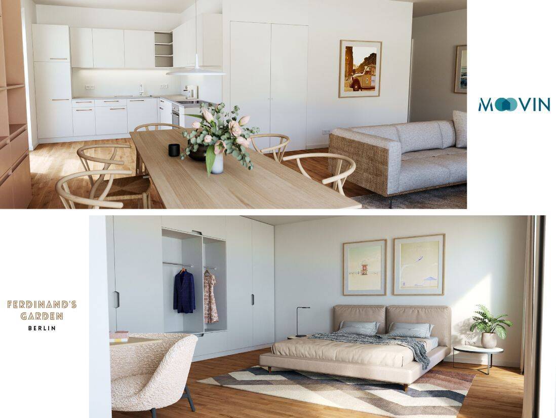 Geräumige 2-Zimmer-Wohnung mit EBK und 2 BALKONEN im Neubauquartier 'Ferdinand's Garden' - Foto 1