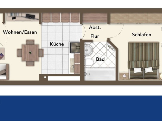 Gemütliche 2-Zimmer-Wohnung mit Loggia und Duplex-TG in München / Moosach