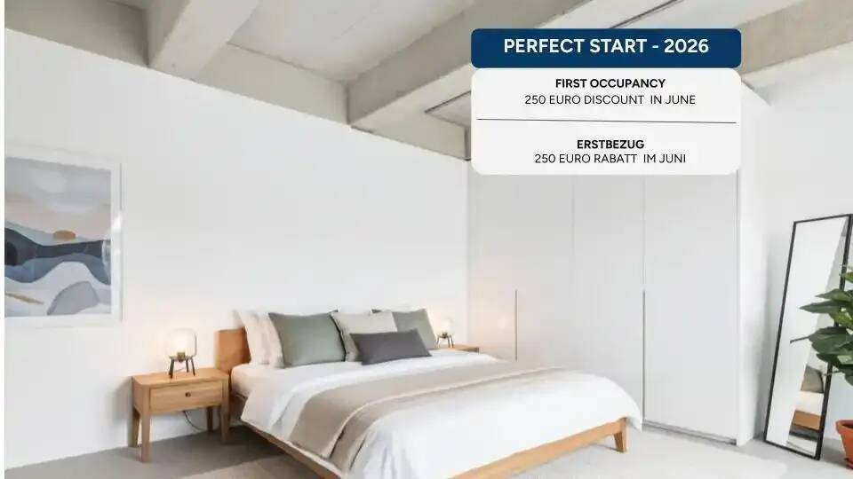 Mietrabatt - Erstbezug: 2-Zimmer Wohnung mit EBK & Balkon, 5 Min. zur U5 - Foto 1