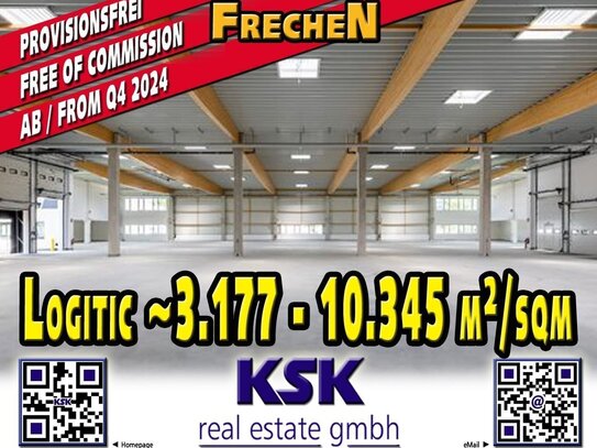 Logistiic: Hallen, Office, Service ~ 3.177 bis/to ~10.345 m²/sqm, Fertigstellung ab/Completion from Q4 2024