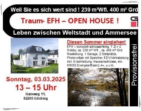 OPEN HOUSE! 03.03.2025 13 - 15 Uhr! EFH für Ihre Familie! 400 m² Grundstück!