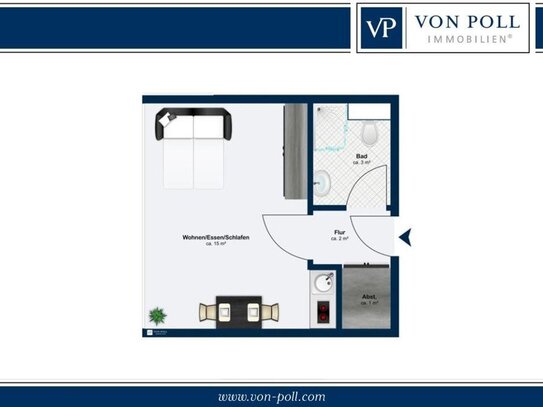 Schöne, gemütliche 1-Zimmer-Wohnung in Altschwabing