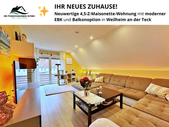 IHR NEUES ZUHAUSE ! - NEUWERTIGE 4,5Z Maisonette-Wohnung mit moderner EBK und Balkonoption