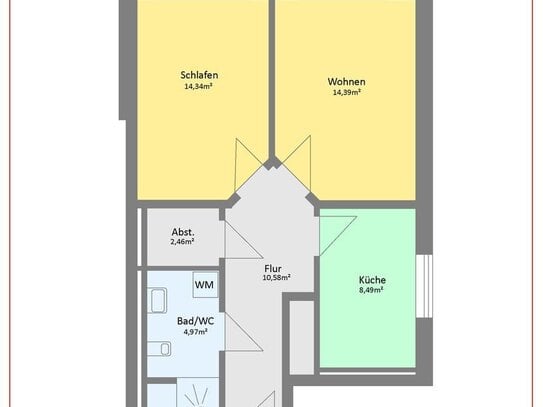 Neue 2 Zimmer-Wohnung im Erdgeschoss mit Terrasse