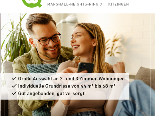 ZUR MIETE - 2-Zimmer-Wohnung mit Balkon in 97318 Kitzingen (WE 3-R11)