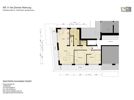 Kontakt: 0172-326 1193 - Dachgeschosswohnung im begehrten Stadtteil Friedrichshain!