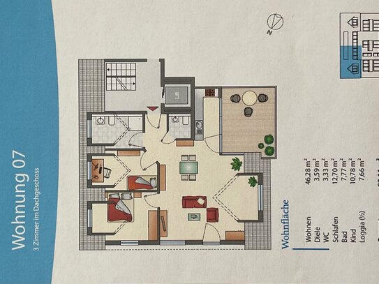 Attraktive 3-Zimmerwohnung 92qm