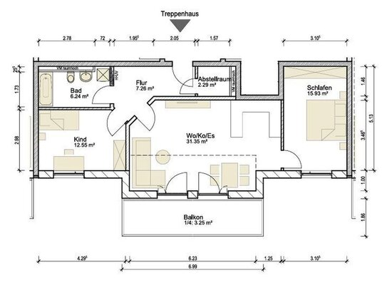 3 Zimmer-Mietwohnung im schönen Amerang