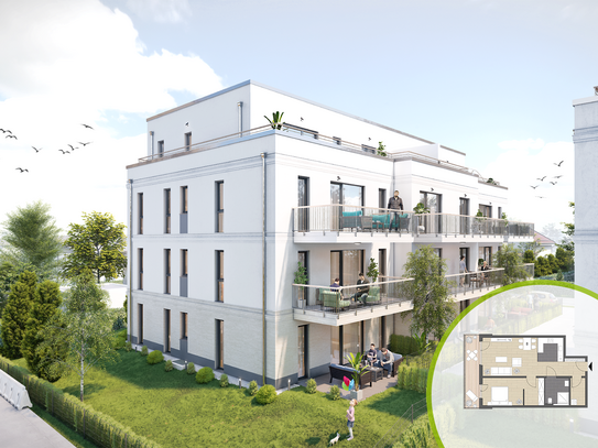 Neubau 2-Zimmer-Wohnung mit XL-Balkon I Aufzug I provisionsfrei