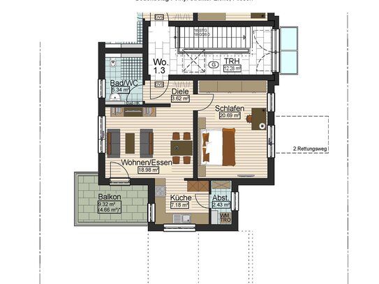 Ihr neues Stadtdomizil in Senden, 2-Zimmer-Wohnung, Neubau