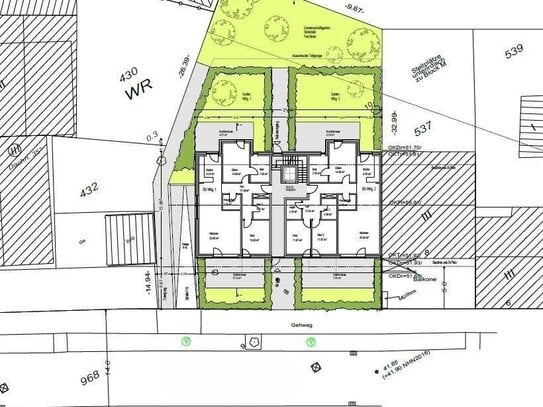 Baugrundstück in Düsseldorf- Ortsteil Hassels bei Benrath mit Bauvorbescheid für 11- Familienhaus incl. Tiefgarage (pro…