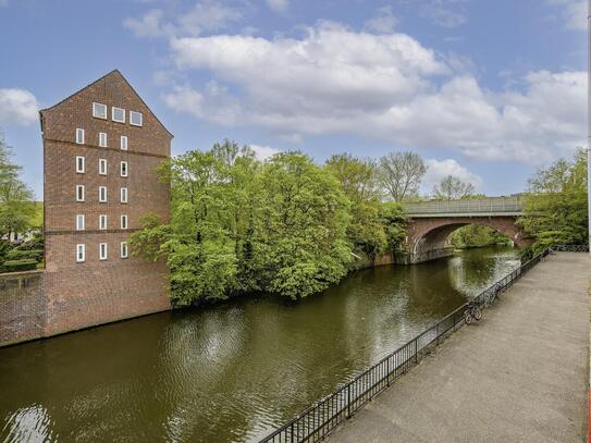 Der Osterbekkanal zum Greifen nah