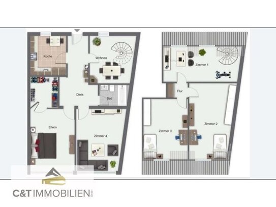 6 Zimmer Wohnung mit Ankleide im Zentrum von Trier