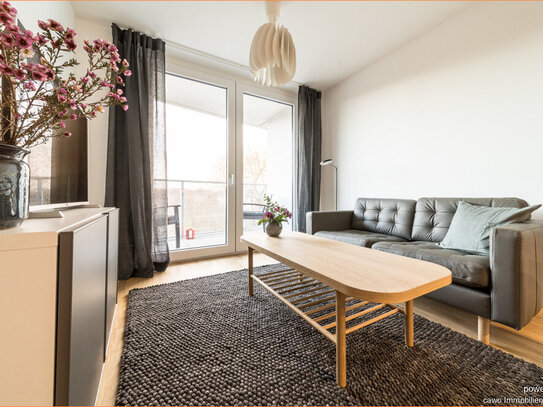 Möbliertes 2-Raum-Apartment mit Balkon und Blick auf den Tierpark Friedrichsfelde