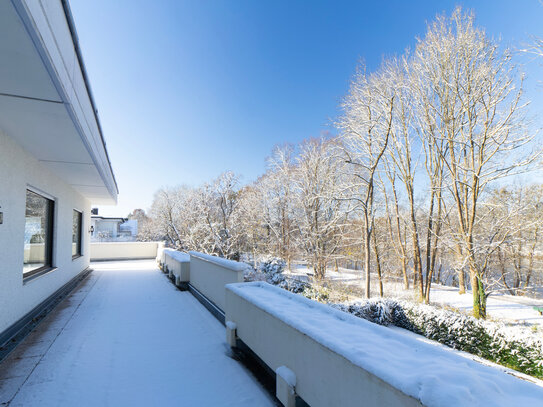 Penthouse-Perle im Herzogpark. Unverbaubarer Blick auf die Isar.