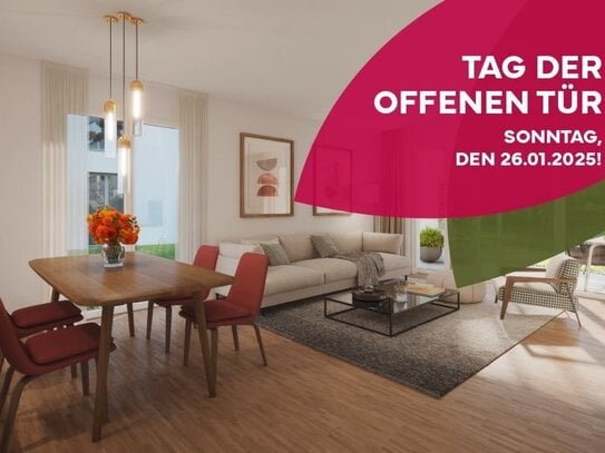 Ihr neues Zuhause: 2 Zimmer + 20 qm Garten: Ihr Neubau-Paradies im Grünen!