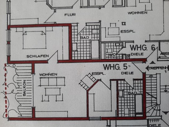 Provisionsfrei, 2-Zimmer-Wohnung in 91413 Neustadt an der Aisch, mit Süd-Balkon im 1. Obergeschoß