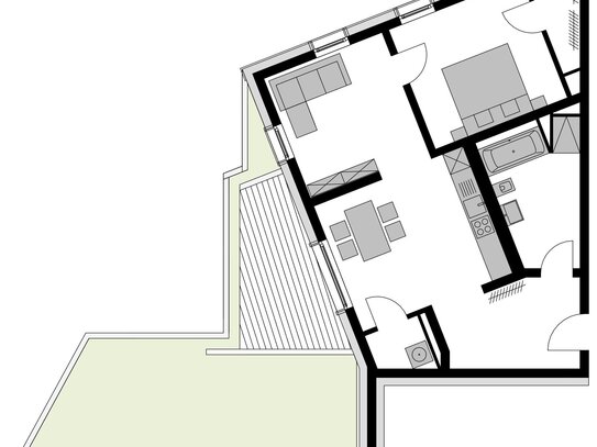 Moderne EG-Wohnung mit eigener Terrasse