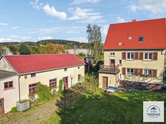 +Sonniges Traumhaus in Langburkersdorf, Neustadt: 1460 m2 Grundstück, 162 m2 ZFH & 90 m2 Werkstatt!+