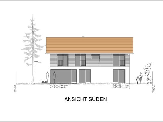 Grundstück mit Altbestand und Projektierung eines MFH + EFH