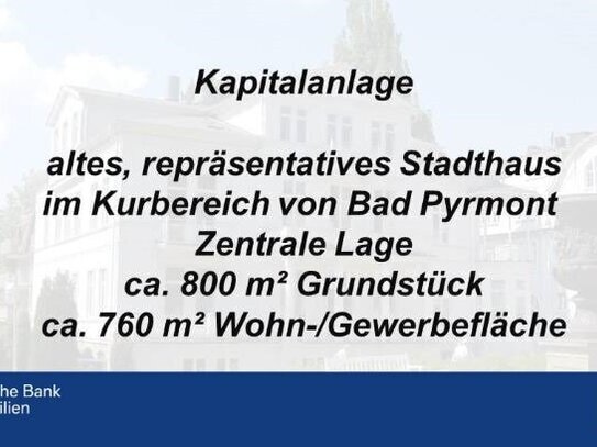 Repräsentatives altes Stadthaus im Herzen von Bad Pyrmont