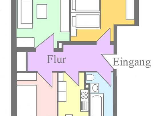 Gemütliche 2,5 Zimmer-Dachgeschosswohnung in Essen-Dellwig