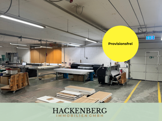 PROVISIONSFREI Unternehmensstandort: Produktions- und Lagerhallen mit eigenem Büro in perfekter Lage