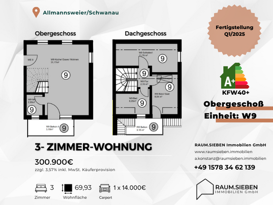 Ideal für Kapitalanleger * 5% Degressive-Afa * Neubau 2024 * KFW40+ Förderung * Allmannsweier