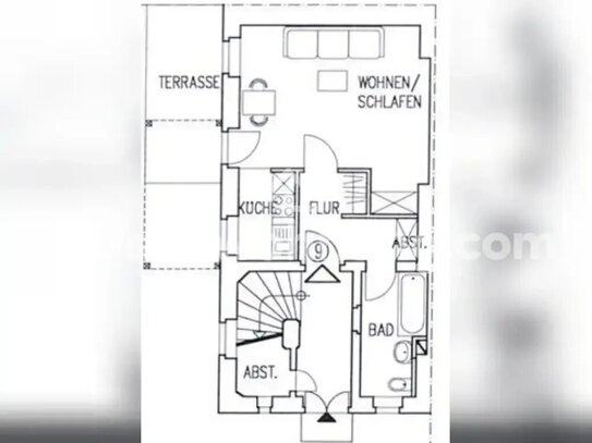 [TAUSCHWOHNUNG] Schöne Einraumwohnung mit Terrasse im Hinterhaus Neustadt