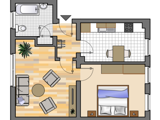 2-Zimmer-Wohnung in Herten Disteln