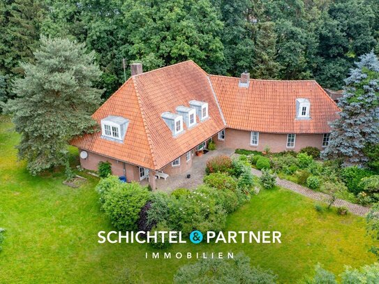 Gnarrenburg - Kuhstedt | Wunderschöne Villa mit parkähnlichem Garten, Doppelcarport und viel Platz