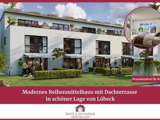 Modernes Reihenmittelhaus mit Dachterrasse in schöner Lage von Lübeck