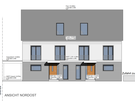 NEUBAU DHH KFW 40+ EFFIZIENZHAUS MIT LWWP + PV-ANLAGE